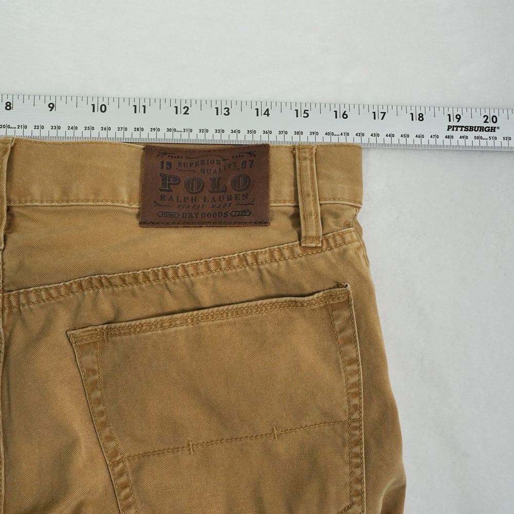 Polo Ralph‎ Lauren 650 Straight Leg Pants Mens 32x32 (Fits 32x30) Khaki Twill RL - Picture 7 of 9